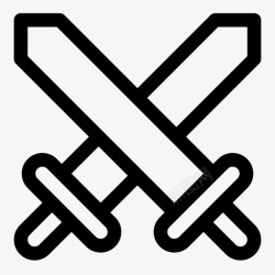 rpg战斗交叉剑rpg图标高清图片