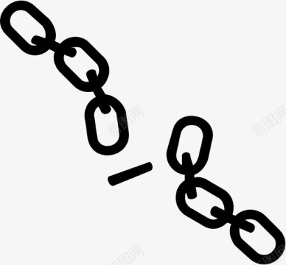 链条断链离婚图标图标