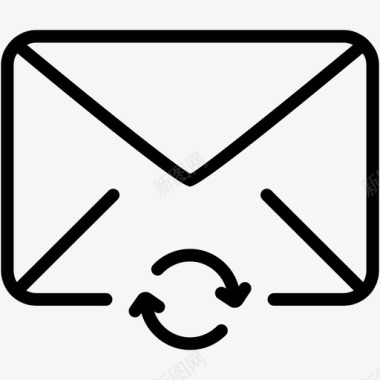 电子邮件刷新信封收件箱图标图标