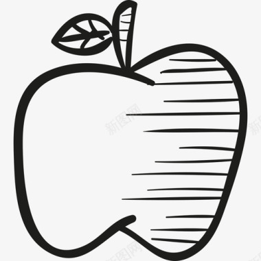 画苹果食物校舍图标图标