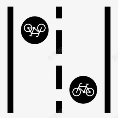 自行车路线通勤健康图标图标