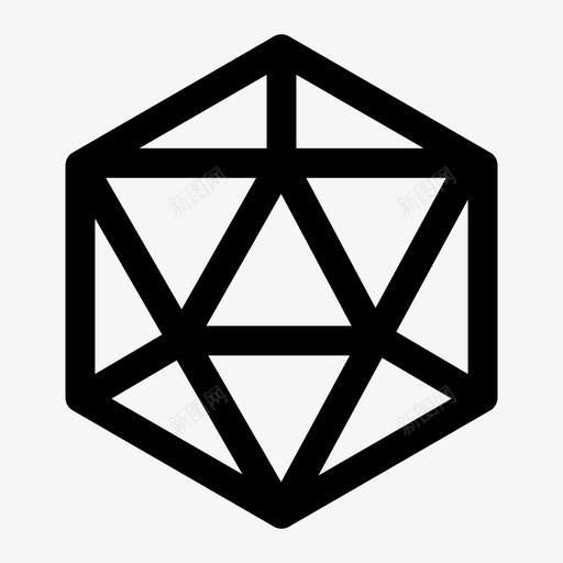 d20骰子rpg图标svg_新图网 https://ixintu.com d20 rpg 骰子