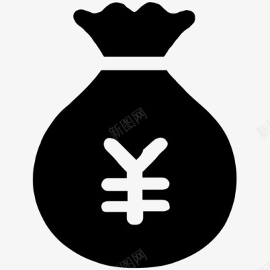 钱袋 - 带人民币符号图标