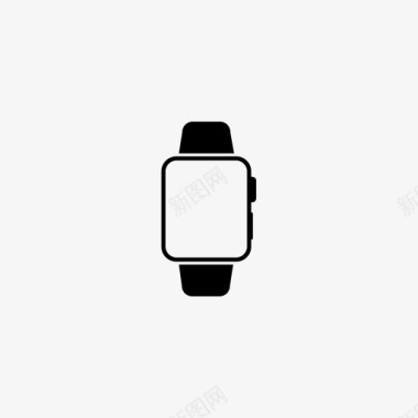 苹果手表黑色苹果手表时钟图标图标