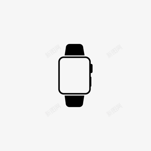 苹果手表黑色苹果手表时钟图标svg_新图网 https://ixintu.com 小时 时钟 时间 苹果手表 苹果手表黑色