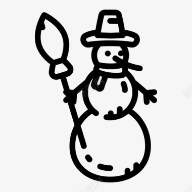 雪人圣诞节假日图标图标