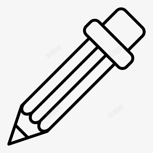 铅笔商务色彩图标svg_新图网 https://ixintu.com 写作 办公室细线卷1 商务 编辑 色彩 铅笔