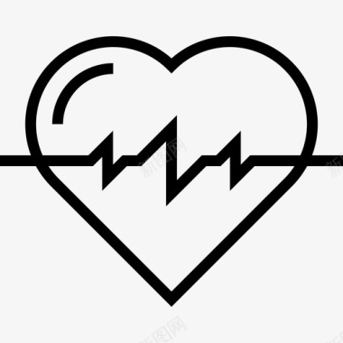 心脏病学心跳心脏图标图标