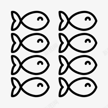 鱼食物湖泊图标图标