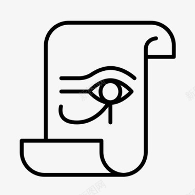 羊皮纸埃及埃及眼图标图标