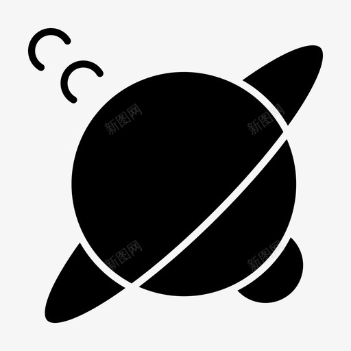 行星自转卫星图标svg_新图网 https://ixintu.com 卫星 卫星行星 自转 行星