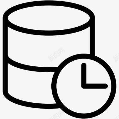 数据库时间时钟数据库大纲图标图标