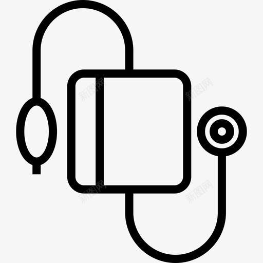 血压袖带诊断仪器图标svg_新图网 https://ixintu.com 仪器 保健和医药 医药 工具 测量 血压袖带 诊断