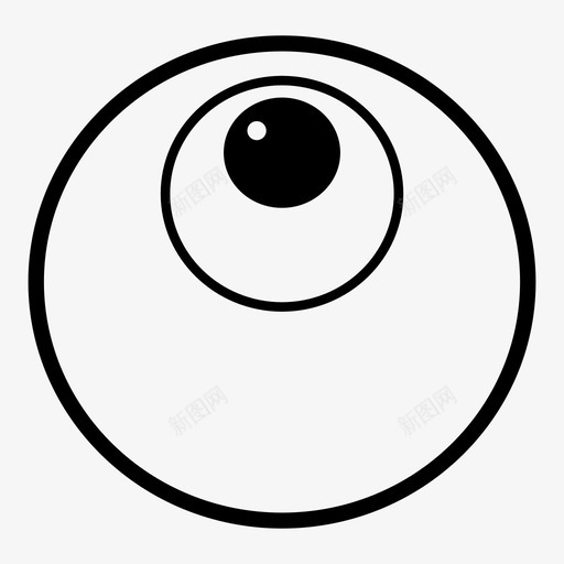 眼睛好奇眼球图标svg_新图网 https://ixintu.com 好奇 抬头看 看 眼球 眼睛 视觉