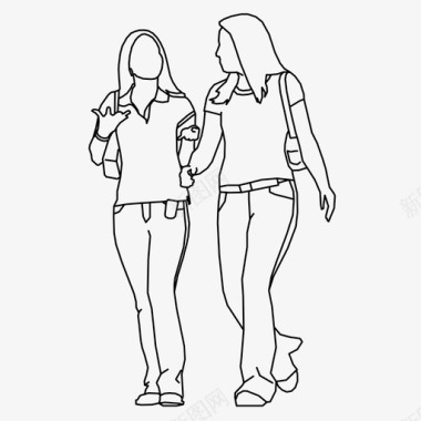 女性时尚女孩图标图标