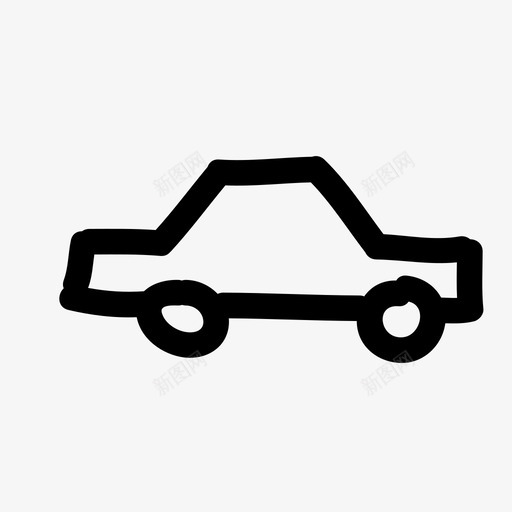 汽车驱动手绘图标svg_新图网 https://ixintu.com 手绘 汽车 移动 运输 驱动