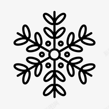 雪花圣诞节装饰图标图标