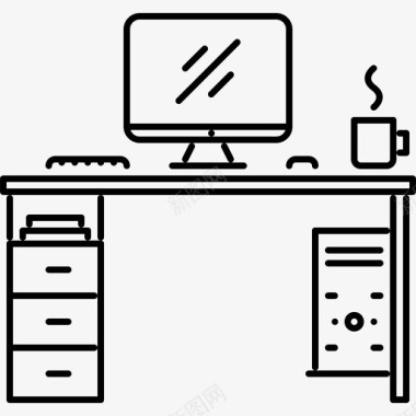 电脑桌家具房子图标图标