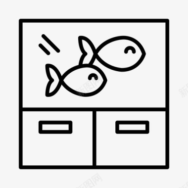水族馆鱼鱼店图标图标