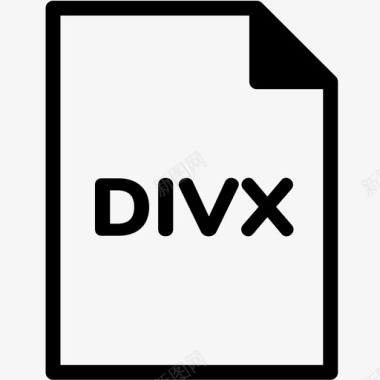 divx文件扩展名格式图标图标