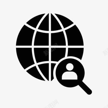 全球用户互联网搜索配置文件图标图标