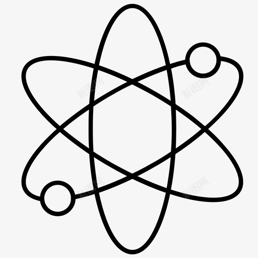 化学原子物理图标svg_新图网 https://ixintu.com 化学 原子 物理 科学 黑线图标