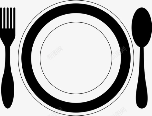 餐具叉子盘子图标图标