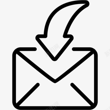 电子邮件接收收件箱传入图标图标