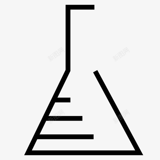 锥形烧瓶化学设备图标svg_新图网 https://ixintu.com 化学 化学材料 实验室 科学 设备 锥形烧瓶