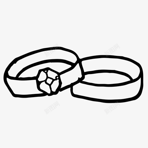 戒指订婚手绘图标svg_新图网 https://ixintu.com 婚礼 戒指 戒指素描 手绘 素描 素描图标 结婚戒指 订婚