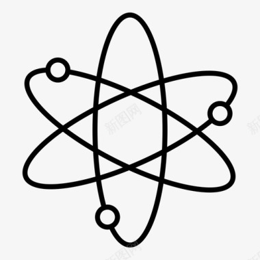 原子连接科学图标图标