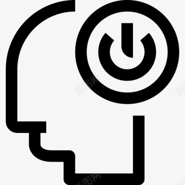 人类思维和思维大脑头脑图标图标