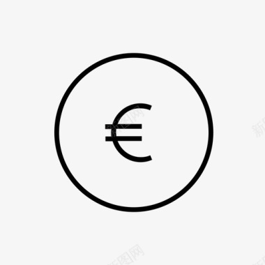 欧元按钮货币价格图标图标