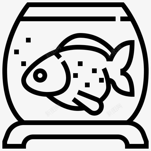 鱼动物鱼缸图标svg_新图网 https://ixintu.com 动物 宠物 宠物店 鱼 鱼缸