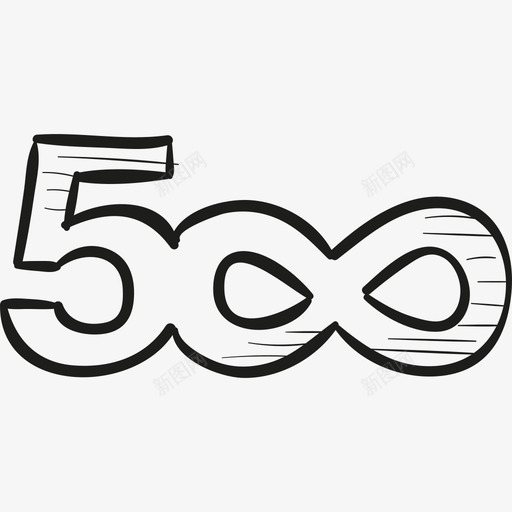 500pc标志手工制作社交图标svg_新图网 https://ixintu.com 500pc标志 手工制作社交