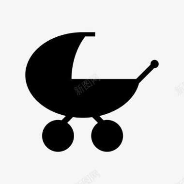 婴儿车婴儿出生图标图标