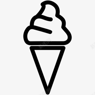 冰淇淋蛋卷甜食图标图标