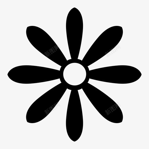 非洲菊花图案图标svg_新图网 https://ixintu.com 图案 符号 花 非洲菊