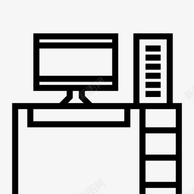 书桌电脑个人电脑图标图标