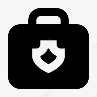 安全公文包保护安全图标图标
