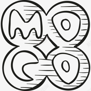 Mocospace绘制徽标社交手工社交图标图标