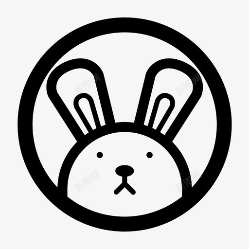 兔子动物生物图标svg_新图网 https://ixintu.com 兔子 动物 森林 生物