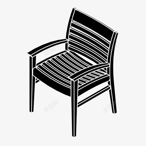 花园椅就餐户外图标svg_新图网 https://ixintu.com 坐椅 就餐 户外 户外家具 花园椅