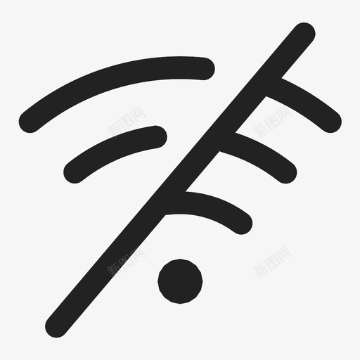 关闭wifi图标svg_新图网 https://ixintu.com 关闭wifi