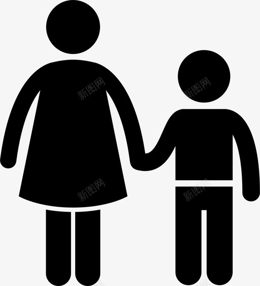 单亲妈妈妈妈父母图标svg_新图网 https://ixintu.com 儿子 单亲妈妈 妈妈 家庭和关系 父母