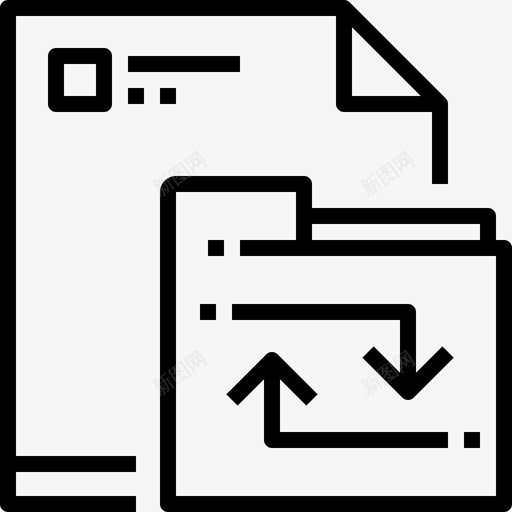 文件同步和备份业务文档图标svg_新图网 https://ixintu.com 业务 文件同步和备份 文件管理和流程概念图标 文档 管理