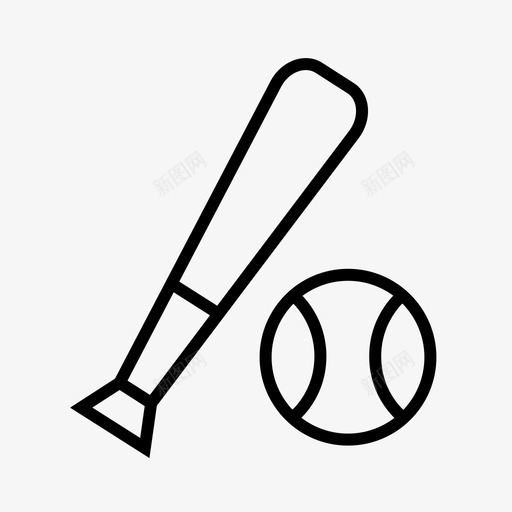 棒球棒球棒棍棒图标svg_新图网 https://ixintu.com 团队运动 棍棒 棒球 棒球棒 游戏