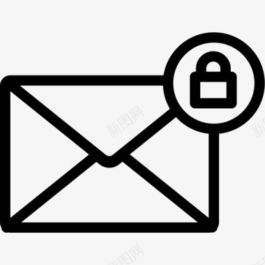 锁定电子邮件信封信件图标图标