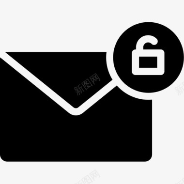 解锁电子邮件信封信件图标图标