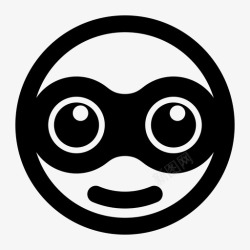 蒙着头的小偷小偷脸头图标高清图片